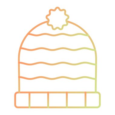 Noel şapkası simgesi vektör illüstrasyonu