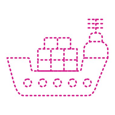 Modern gemi simgesinin vektör çizimi