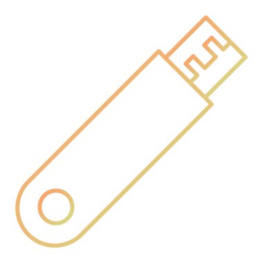 USB flash disk simgesi. vektör illüstrasyonu