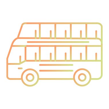 Otobüs. Web simgesi basit illüstrasyon