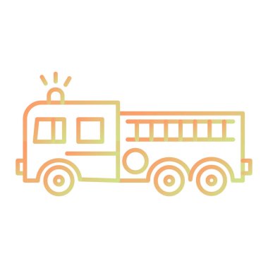 ambulans araba simgesi vektör illüstrasyonu