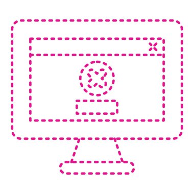 computer monitor with screen, vector illustration design