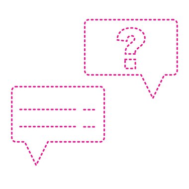 İleti sohbet vektör çizim tasarımı ile konuşma balonu