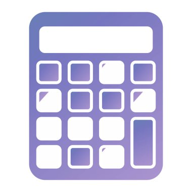 Hesap makinesi simgesi. Web için iş donanımı vektör simgelerinin basit illüstrasyonu