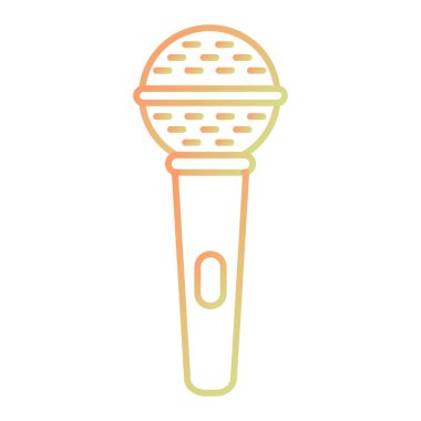 microphone icon. hand drawn vector illustration. isolated on white background