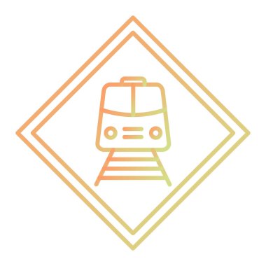 Tren simgesinin vektör illüstrasyonu