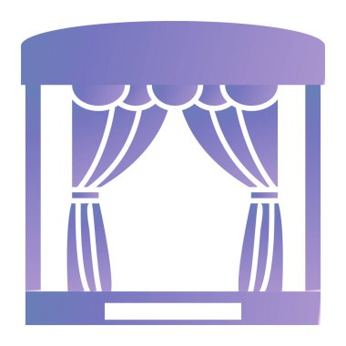 Tiyatro perdesi. Vektör illüstrasyonu