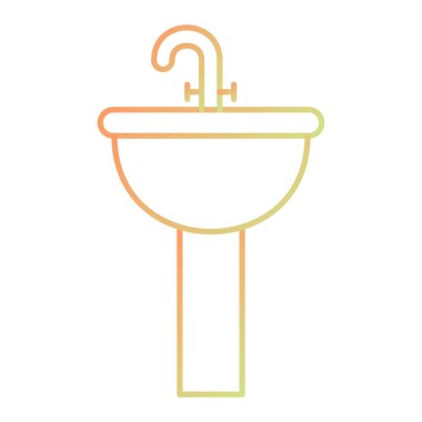 banyo ikonu vektör illüstrasyonu