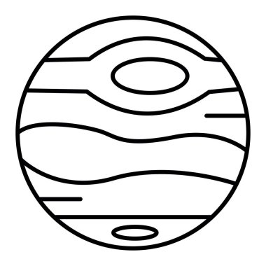 planet icon vector. outline ball sign. isolated contour symbol illustration