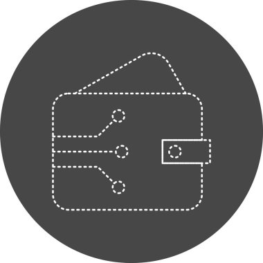 Cüzdan. Web simgesi basit tasarım