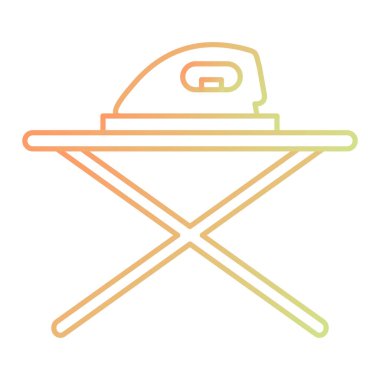 Ütü yapıyorum. Web simgesi basit illüstrasyon