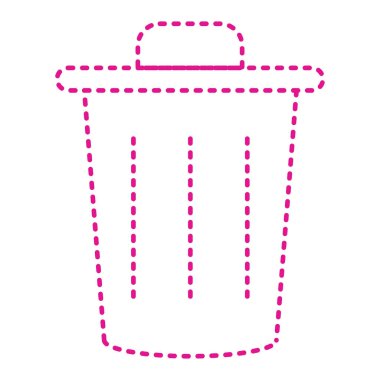trash can icon. flat design style. vector illustration.