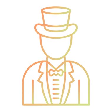 man wearing hat with beard and cowboy cap vector illustration