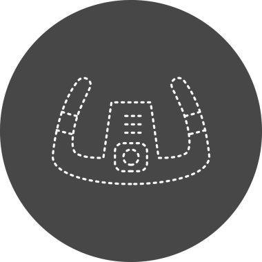 vector illustration of Plane Steering Wheel icon 