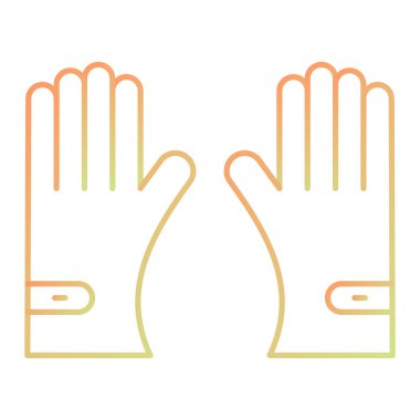 Eldiven simgesi vektör illüstrasyonu