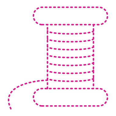 purple line christmas hat icon isolated on white background. vector illustration