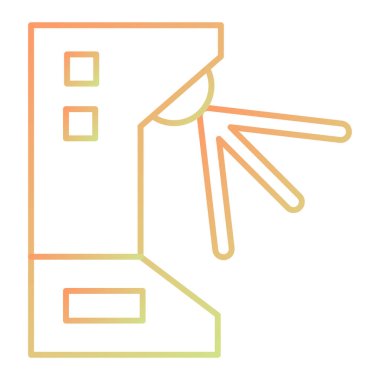 Sandalyenin çizgi simgesinin vektör illüstrasyonu