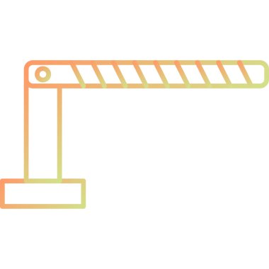 Bariyer. Web simgesi basit illüstrasyon