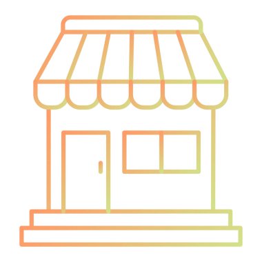 Bina. Web simgesi basit illüstrasyon