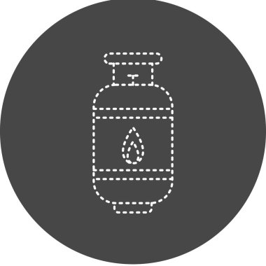 Gaz Silindiri Vektör Kabartma Simgesi Tasarımı 