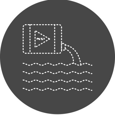 Water Pollution icon, vector illustration simple design