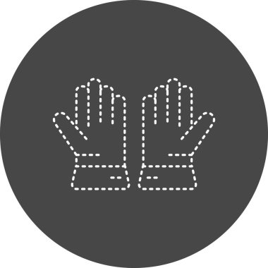 Eldiven Vektörü Şekil Simgesi Tasarımı 