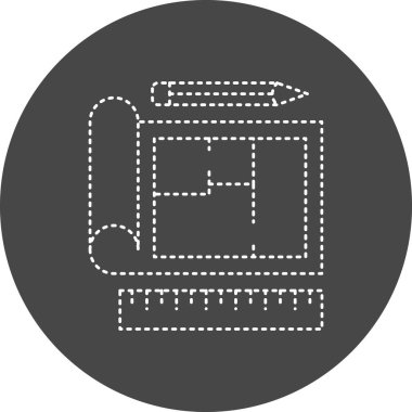 Ev planı simgesinin vektör illüstrasyonu