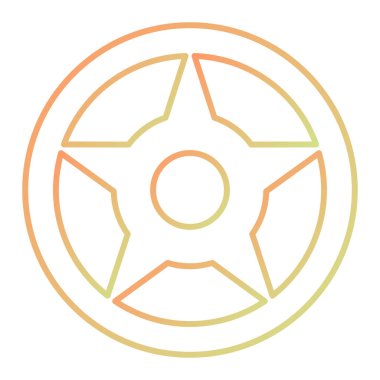 Bir yıldız simgesinin vektör illüstrasyonu