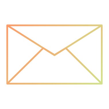 Zarf posta simgesi. Web için harf vektör sembolünün özet çizimi