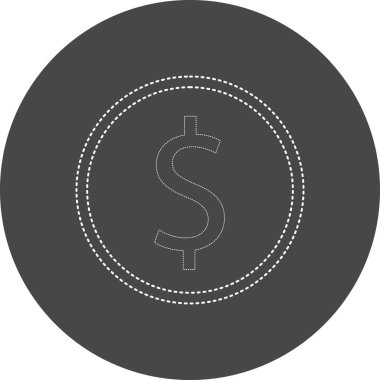 dollar sign flat illustration icon