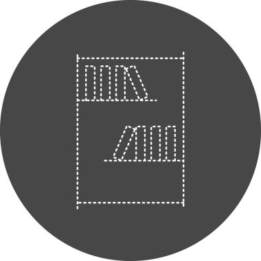 Kütüphane. Web simgesi basit illüstrasyon 