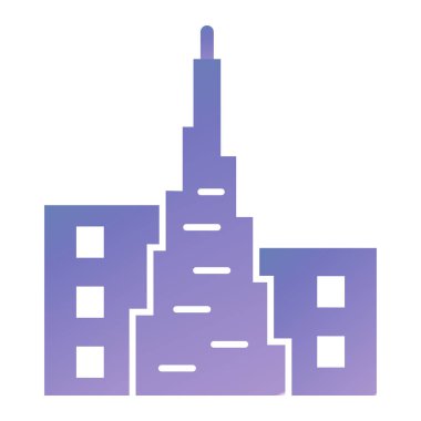 city buildings, building, architecture, landscape, cityscape, flat color icon. vector illustration