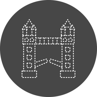 vector illustration of Tower Bridge building icon