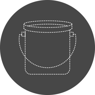 web icon, simple illustration of Bucket
