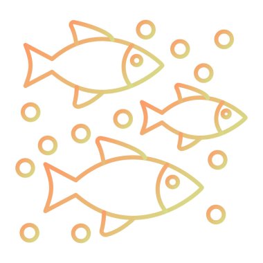 Balık ikonu. ağ için deniz vektörü simgelerinin karikatür çizimi
