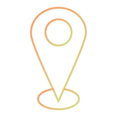 map pointer icon. outline location pin vector illustration symbol.