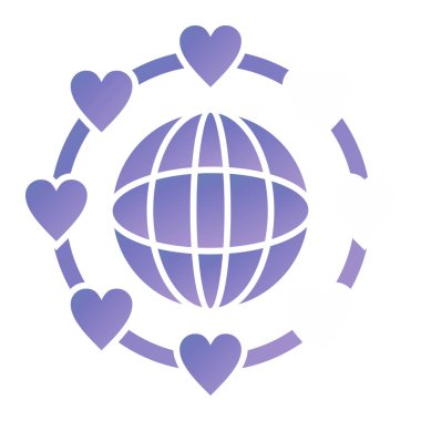 kalp ve aşk vektör çizimi tasarımı