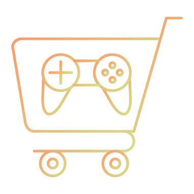 Alışveriş arabası ikon vektörü. İnce çizgi işareti. izole edilmiş sınır sembolü çizimi