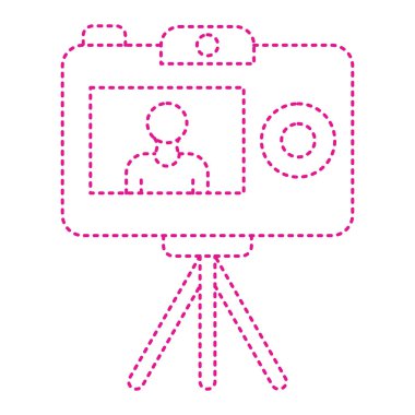 Seo ve teknoloji ikonunun vektör çizimi. düzenlenebilir vuruş