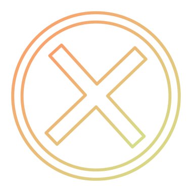 Simgeyi iptal et. vektör illüstrasyonu