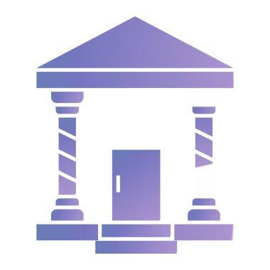 bank building icon. flat illustration of law court vector icons for web design
