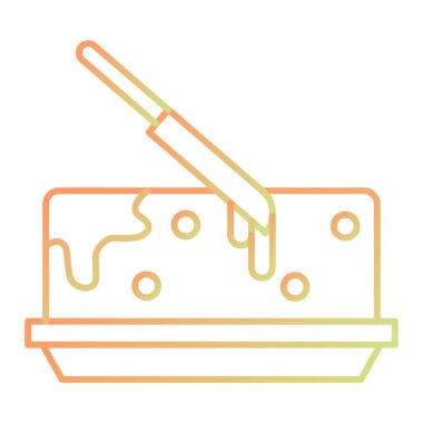 Peynir simgesi vektör illüstrasyonu