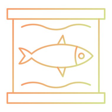 balık simgesi vektör illüstrasyonu