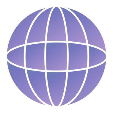 Dünya 'nın tek izole edilmiş simgesinin vektör çizimi