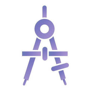 pusula simgesi vektörü. İnce çizgi işareti. İzole edilmiş kontür sembolü gösterimi