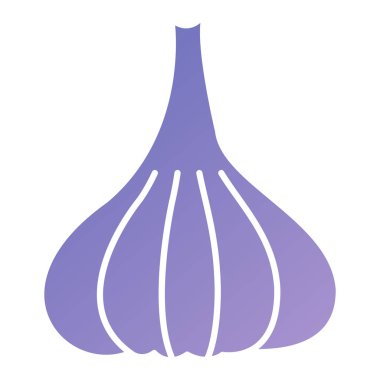 Sarımsak ikonu. Web için soğan vektör simgelerinin düz çizimi