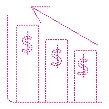 Dolar işareti simgesi vektör illüstrasyon grafik tasarımı