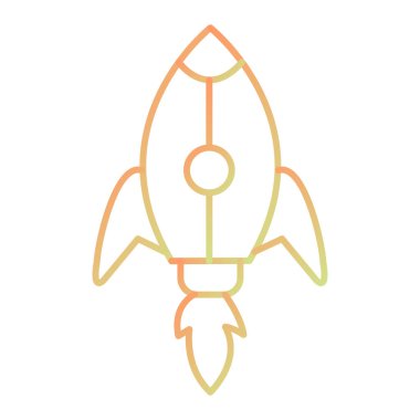 roket ikonu vektör illüstrasyonu