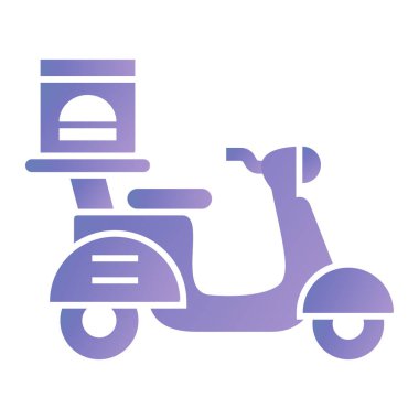 scooter icon. cartoon illustration of retro motorcycle vector icons for web