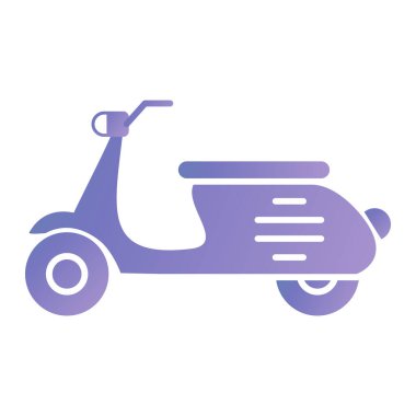 Scooter ikonu. Web için motosiklet vektör simgelerinin basit çizimi